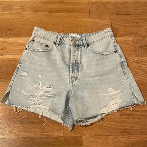 Zara denim cutoff shorts